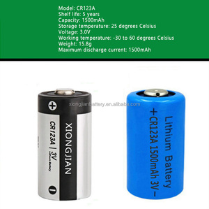 Xiongjian <strong>CR123A</strong> &amp; CR17345 3V <strong>Lithium</strong> <strong>Batteries</strong> for Toys &amp; Thermometer 1500mAh Capacity Hot Sale - Product Image 6