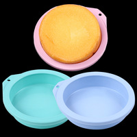Moule à gâteau rond en silicone de qualité alimentaire 4/6/8 pouces, antiadhésif, flexible, réutilisable, pour gâteau à étages, gâteau au velours rouge