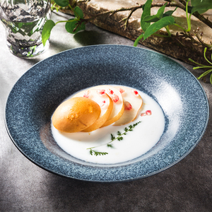 YAYU Meilleure Vente Rétro Pratos De Jantar Para Restaurante Vaisselle En Céramique Personnalisée Bleu <span class=keywords><strong>Sushi</strong></span> Assiettes À Salade Plat Steak Assiette À Dîner - Product Image 5