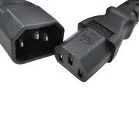 Câble d'alimentation C13 vers C14, rallonge d'alimentation C13 C14, adaptateur d'alimentation pour appareils électroménagers IEC 320 C13 vers C14, câble d'extension C13 C14