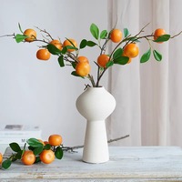 Décoration réaliste de branche d'orange à bas prix pour salon, table à manger, hôtel, accessoires de photographie de mariage