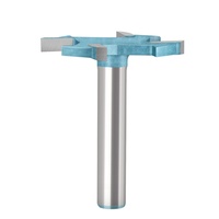Fraise à rainurer en T à 4 dents, queue ronde de 6 mm (1/4 po), pour rainures de 2,5/3/3,5/5/6 mm, outil de fraisage pour le travail du bois