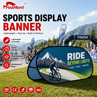 FEAMONT Panneau publicitaire pop-up robuste en forme de A, logo personnalisé, pour événements extérieurs, compétitions sportives, sponsorisation de stades, publicité