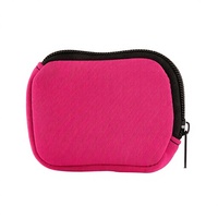 Porte-monnaie en néoprène uni personnalisé, mini sacs, pochette à fermeture éclair