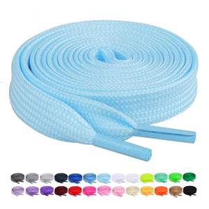 Lacets plats en polyester imprimés sur mesure, lacets de chaussures de sport colorés double face pour baskets, vente en gros - Product Image 3