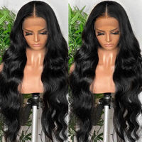 Perruque en cheveux humains naturels HD Full 360 13*6 Lace Frontal pour femmes noires, perruque brésilienne en cheveux vierges avec fermeture Lace Front