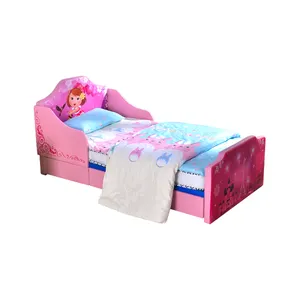 Kids Bed with Drawers Cartoon Princess Girl Crib Warm Cute Mini Kids Single Storage Box Bed