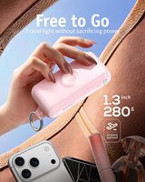Banque d'alimentation portable RORRY Flow 10000mAh 40W à charge rapide avec câbles USB-C et USB-A intégrés, prise murale pliable pour iPhone