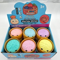 Balle Squishy Faite Main en TPR en Forme de Boulette Vapeur, Jouet Anti-Stress Réaliste avec Son de Craquellement et de Croustillement