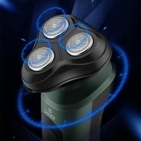 Rasoirs électriques pour hommes Rasoir électrique étanche à l'eau et à sec Rasoirs rotatifs à batterie rechargeable Rasage en machine