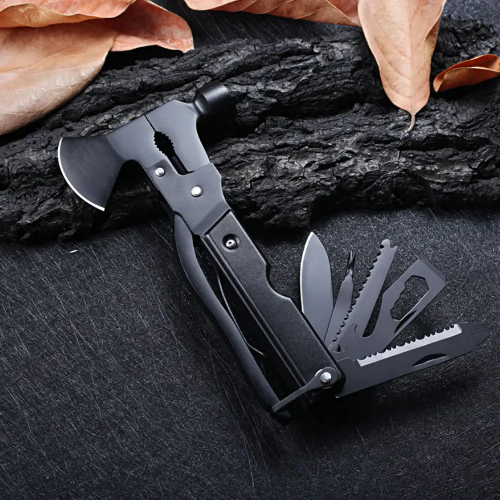 Multitool Savior Wallet Pocket Knife Hammer Oxe Kìm Nhỏ Gọn Vòng Đeo Tay Phần Cứng Crowbar Cắm Trại