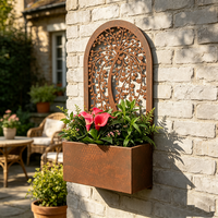 Jardinière murale en fer forgé inspirée de la nature, décoration de jardin extérieure pour balcon
