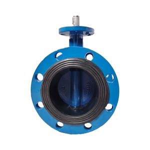 Válvula de Mariposa Eléctrica de Doble Brida de Hierro Dúctil de Alto Rendimiento con Control Automático/Manual para Agua DN50-DN750 Personalizada Azul - Product Image 3