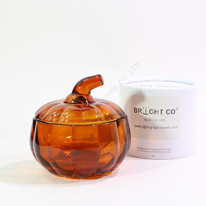Bocaux <span class=keywords><strong>en</strong></span> <span class=keywords><strong>verre</strong></span> ambré personnalisés de 8 oz avec couvercle <span class=keywords><strong>en</strong></span> <span class=keywords><strong>verre</strong></span>, motif citrouille fantaisie pour Halloween, idéaux pour la décoration de fêtes – Vente flash - Product Image 3