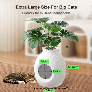 Conception libre décor à la maison bac à litière pour chat bac à litière pour chat système d'entraînement aux toilettes pour animaux <span class=keywords><strong>de</strong></span> compagnie <span class=keywords><strong>pot</strong></span> <span class=keywords><strong>de</strong></span> <span class=keywords><strong>fleur</strong></span> avec plantes - Product Image 2