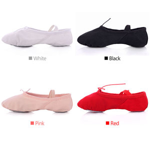 <span class=keywords><strong>Chaussons</strong></span> de ballet en toile confortables et souples avec semelle extérieure en PU pour femmes - Styles yoga et gymnastique <span class=keywords><strong>rythmique</strong></span> - Product Image 6