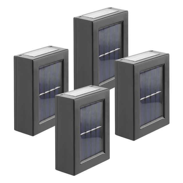 Lightweight IP65 Waterproof for Corridor IR Sensor 1W ABS+PC Black LED Solar Wall Light