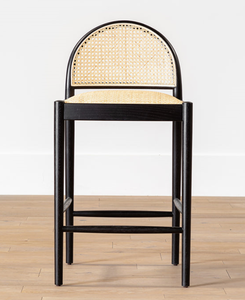 Vente en gros Chaise <span class=keywords><strong>de</strong></span> <span class=keywords><strong>bar</strong></span> <span class=keywords><strong>de</strong></span> salle à manger en bois massif et <span class=keywords><strong>rotin</strong></span> naturel Chaises <span class=keywords><strong>de</strong></span> restaurant Échantillon moderne au design nordique - Product Image 2