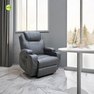 Poltrona Anji Multifunzionale Moderna per Soggiorno con Cuscino Alto, Estensibile, <span class=keywords><strong>Telecomando</strong></span>, in Pelle PU e Portabicchieri - Product Image 6