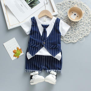 Vêtements pour enfants, ensemble élégant, vêtements pour bébés garçons, jeans, costumes d'affaires, fabriqué à Ningbo, Chine - Product Image 1