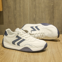Chaussures décontractées pour hommes à lacets basses en microfibre avec doublure en maille antidérapante respirante rétro Forrest Gump Semelle épaisse en caoutchouc confortable