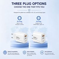Tête de charge rapide PD 38W multi-ports Type C pour Android, chargeur mural Gold Label