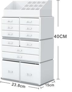 Большой размер, прозрачный ящик для хранения косметики, комбинированный набор, акриловый кейс для макияжа, коробка для ухода за кожей - Product Image 2