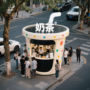 S105 Pavillon de repos paysager en bois, thème conte de fées, pour parc public, écologique, imperméable, créatif, plateforme panoramique, usage commercial - Product Image 2