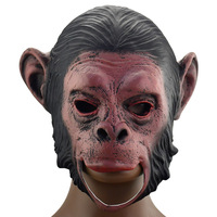 Masque en latex pour Halloween, tête d'animal : Gorille, Cochon, Tigre, Éléphant, Renard, Cheval, Coq, Dinosaure CH