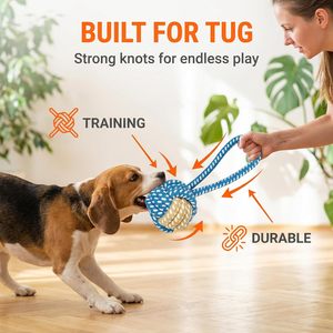 Jouet interactif créatif en corde de coton coloré et résistant aux morsures pour chien, jouet à mâcher pour animaux de compagnie, jouet de mouvement interactif - Product Image 3