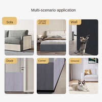 Griffoir pour chat en polyester simple, écologique et sans bordure, résistant à l'usure, autocollant mural d'angle pour griffoir, motif uni, pour salon