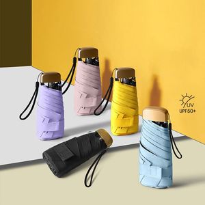 Parapluie de luxe UPF50+ 6K, léger et pliable en 5 sections, pour femme, anti-UV, mini parapluie de poche pour la pluie - Product Image 4