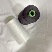 Hilo texturizado de poliéster 100%, costura de hilo Overlock 150D para prendas, estampado de tinte, Hilo De Remalle Hilo Crudo
