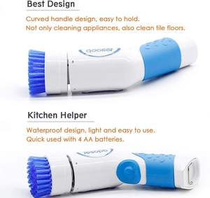 מברשת ניקוי חשמלית לכיור, בעיצוב ספוג אופנתי, למטבח ולאמבטיה, מחומר PP, עם סיבוב נירוסטה - Product Image 2