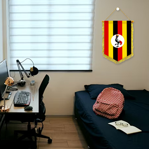 Mini Banderas Personalizadas Hechas a Mano de Satén para Coche, Decoración de Pared de Uganda, Accesorios para Colgar - Product Image 4