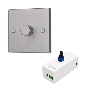 USBBT Large Frameless <strong>LED</strong> Dimmer <strong>Manual</strong> Switch 240 Degree Sector Dimming Rotary <strong>Control</strong> Board Wall-Mounted 120W Max Load Wire - Product Image 4
