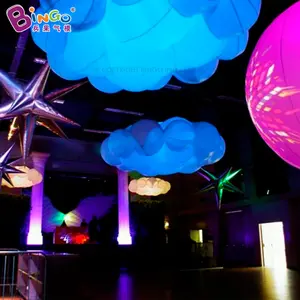 Baru kedatangan balon awan tiup Model dekorasi panggung gantung LED balon awan tiup