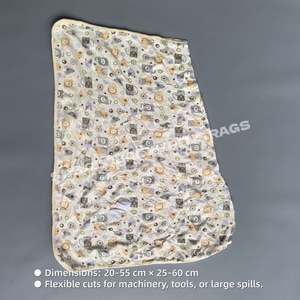 Paños de limpieza industriales universales, trapos de camiseta de color claro recuperados, trapos de algodón para limpieza - Product Image 3