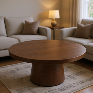 Solid <b>Oak</b> Wood Coffee <b>Table</b> <b>Top</b> 15.7in X 0.6in Brown Modern Design For Living Room Furniture - Product Image 2