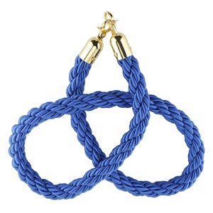 Corde intrecciate blu personalizzabili per barriere stradali per il controllo della folla con opzioni in rosso rosa verde nero ecc. - Product Image 1