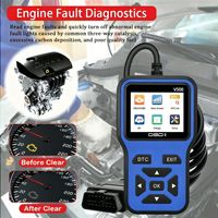 Escáner de Diagnóstico para Auto V500 OBD2, Detector de Códigos de Error del Motor, Azul/Negro, Compatible con OLIVER