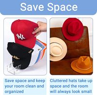 Casquettes de baseball organisateur de chapeau en acrylique et support d'affichage en acrylique étagère à chapeau durable pour chambre à coucher