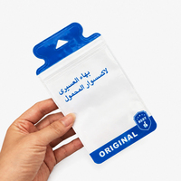 Sac d'emballage en PVC transparent personnalisé avec fermeture éclair et trou de suspension pour câbles USB, chargeurs et accessoires – Pochette de présentation pour la vente au détail