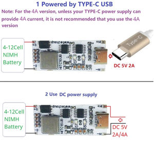 Cargador de Baterías Recargables NITC16UB TIPO-C 4S 5S 6S 7S 8S 9S 10S 11S 12S NIMH NiCd 4.8-14.4V CC/CV Convertidor DC-DC de Refuerzo - Product Image 5