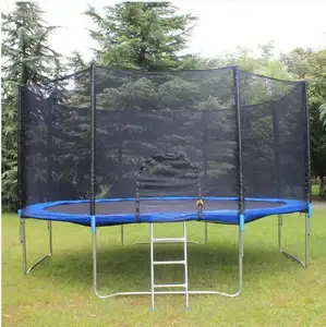 Produsen kualitas tinggi trampolin untuk keluarga dengan kandang bulat 14FT 16FT trampolin luar ruangan dengan jaring pengaman