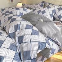 Vente en gros de housse de couette de luxe de haute qualité couleur unie 100% lin ensemble de literie marron