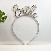 Serre-tête en plastique pour mariée, accessoires de coiffure, serre-tête coloré pour future mariée, couronne, bandeau, fournitures de fête