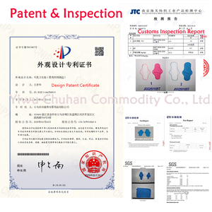 Fodera in pile polare <span class=keywords><strong>blu</strong></span> a 6 pz/set riutilizzabili <span class=keywords><strong>assorbenti</strong></span> igienici kit per l'igiene mestruale kit igienico-sanitari lavabili con 2 configurazioni - Product Image 4