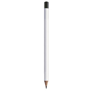 ดินสอสีขาวพร้อมฝาสีดำขนาดใหญ่ ขั้นต่ำ 50 ชิ้น - Product Image 1