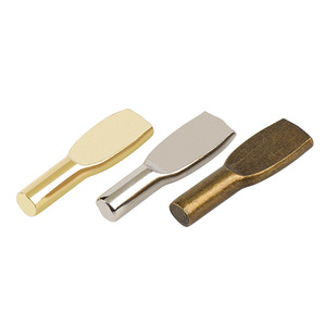 Supporto a forma di racchetta da ping pong in ferro da 6 mm di diametro, staffa di montaggio in bronzo antico, supporto per mensola mobile con finitura oro - Product Image 1